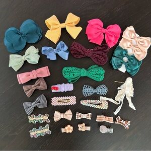 Bundle of Korean Hair Bows, Clips